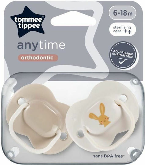 Tommee Tippee Silicone Pacifiers Green - Blue for 6-18 months 2 Pieces