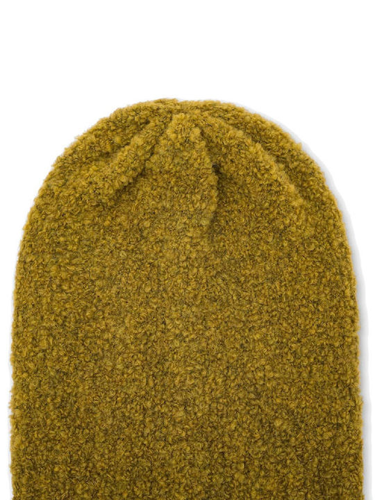 Deha Beanie Γυναικείος Σκούφος Πλεκτός σε Κίτρινο χρώμα