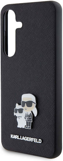 Karl Lagerfeld Saffiano Karl Задна корица Пластмаса / Кожа Черен (Galaxy S24)