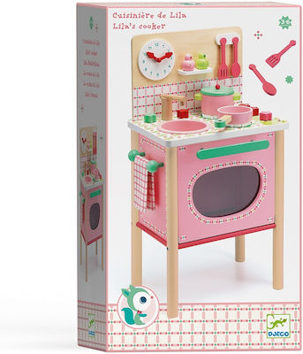 Djeco Kids Kitchen Wooden Kitchen made of Wood for 3+ Years Old 70εκ cm.