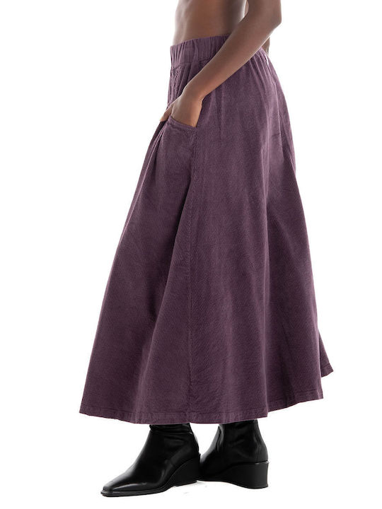 Deha Pleated Skirt Dark Purple