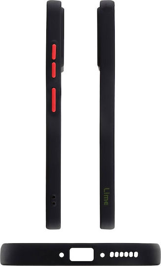 Lime Hardshell Fusion Full Camera Protection Back Cover Plastic / Silicon Negru (Redmi Note 13 Pro 4G / Poco M6 Pro 4G )