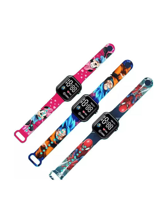 Nubi Kinder-Digitaluhr mit Silikonarmband Schwarz