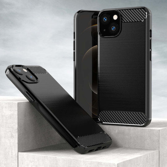 Powertech Carbon Back Cover Σιλικόνης Μαύρο (iPhone 13)