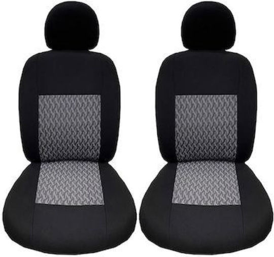 Auto Gs Auto Gs Car Seat Covers Set 4 Pieces Polyester Prime Full Black