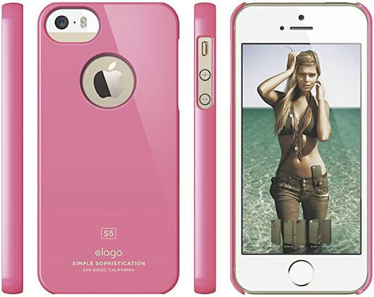 Elago Umschlag Rückseite Synthetisches Leder Rosa (iPhone 5/5s/SE)
