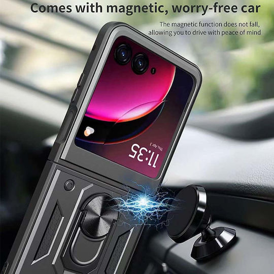 Techsuit Camshield Back Cover Πλαστικό / Σιλικόνης Μαύρο (Motorola Razr 50 Ultra, Techsuit)