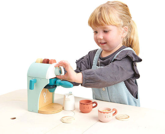 Tender Leaf Toys Babyccino Coffee Maker Wooden for 3+ Years 16pcs
