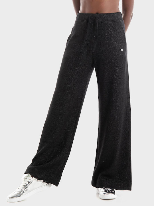 Deha Damen Stoff Palazzo-Hose Black