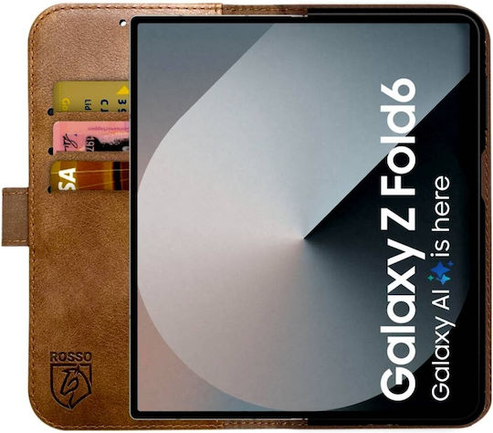 Rosso Deluxe Wallet Leather Brown (Galaxy Z Fold6)
