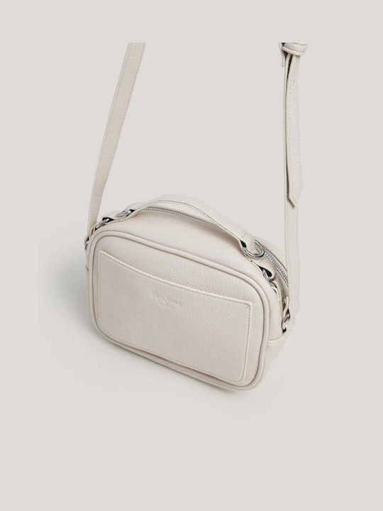 Pepe Jeans Bassy Leather Women's Bag Crossbody White