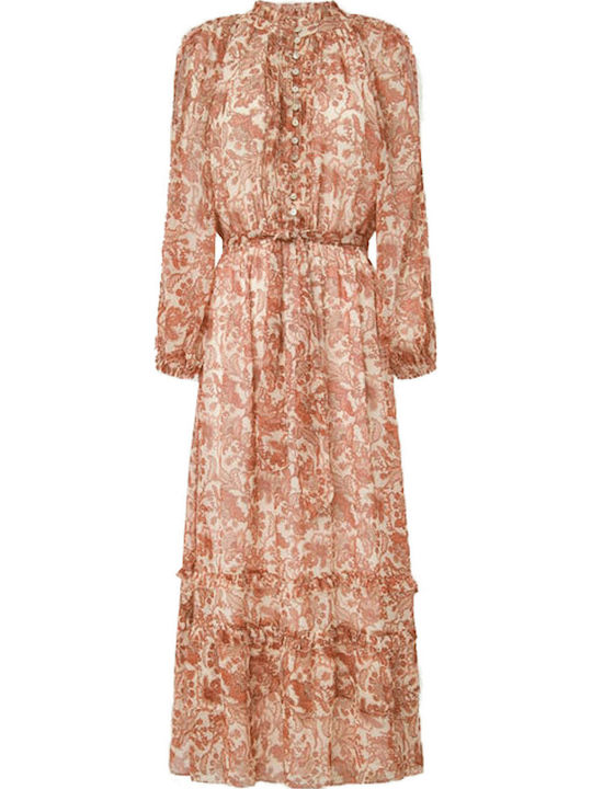 Summer Midi Shirt Dress with Ruffles Ecru White