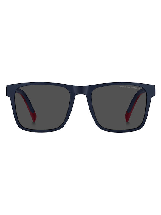 Tommy Hilfiger Men's Sunglasses with Navy Blue Plastic Frame and Gray Lens TH2144/S 8RU/IR