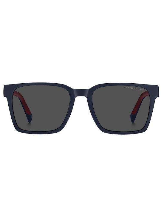 Tommy Hilfiger Men's Sunglasses with Navy Blue Plastic Frame and Gray Lens TH2143/S 8RU/IR