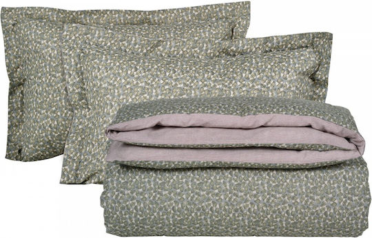 Das Home Duvet Cover Set Cotton Single with Pillowcase 160x240 3002 Beige, Black, Khaki