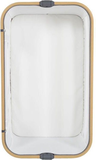 Cangaroo Cradle Amo with Mattress, Side Opening, and Wheels Beige