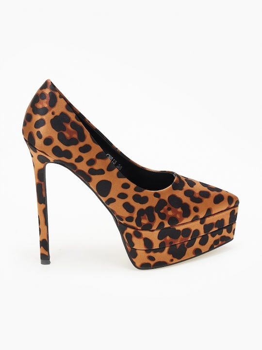 Issue Fashion Ascunse Pantofi cu toc cu Toc Stiletto Leopard