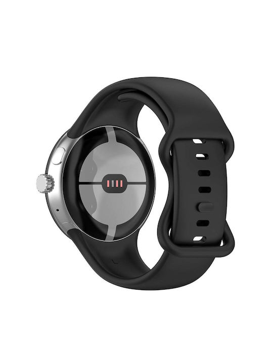 Techsuit Strap Silicone Black (Google Pixel Watch 1 / 2 / 3 41mm)