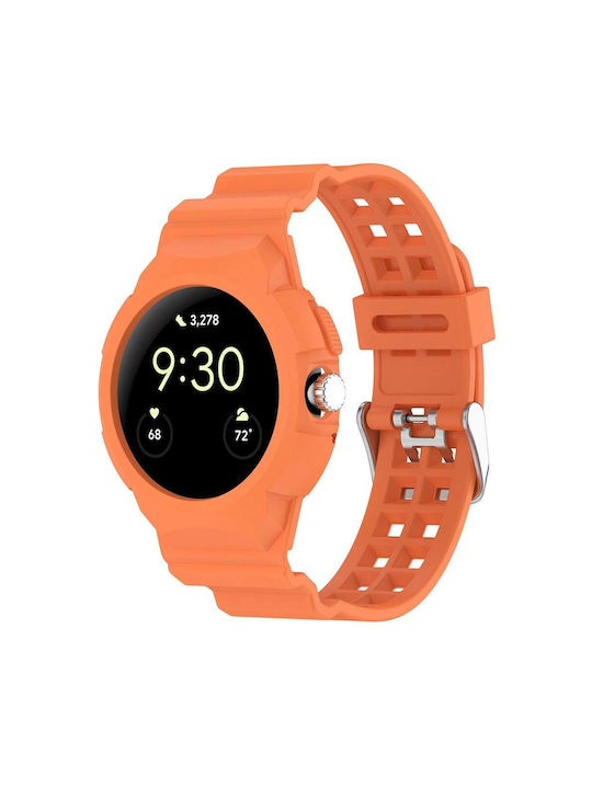 Techsuit Strap Silicone Orange (Google Pixel Watch 1 / 2 / 3 41mm)