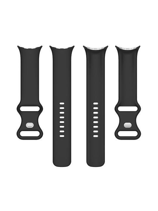 Techsuit Strap Silicone Black (Google Pixel Watch 1 / 2 / 3 41mm)