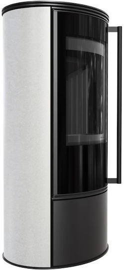Kratki ERIK WS Ceramică Soba pe lemne 5.5kW White Satin