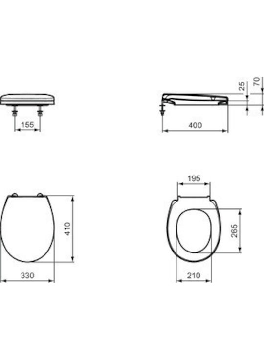 Ideal Standard Παιδικό Καπάκι Λεκάνης Πλαστικό Λευκό