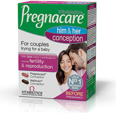 Vitabiotics Pregnacare His & Her Conception Ergänzungsmittel für die Schwangerschaft 30 Registerkarten 30 Mützen