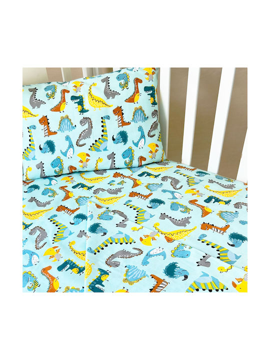 Bunny Bebe Dinosaur Baby Sheets 70x140cm Bunny Bebe Dinosaur Baby Sheets 70x140cm