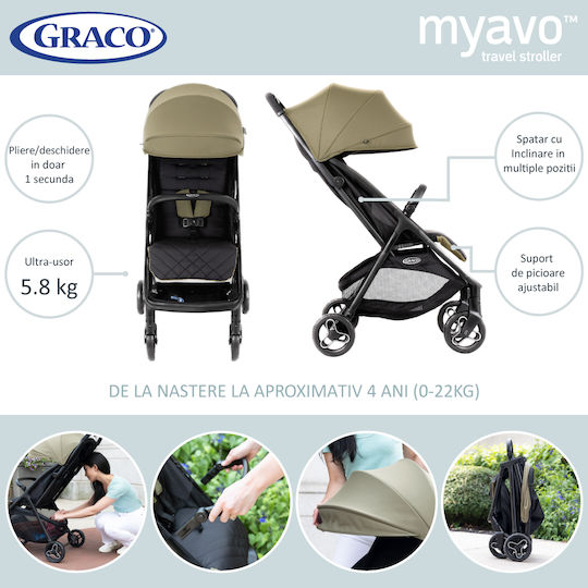 Graco Myavo Cărucior pentru Bebeluși Potrivit pentru Nou-născut Maro 5.8kg