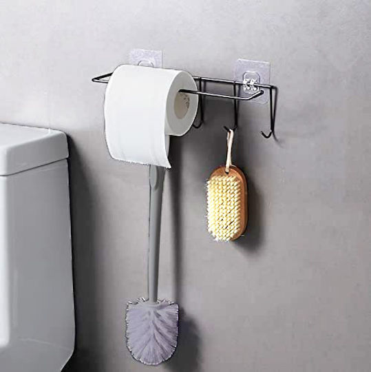 Uncle George Wall-Mounted Bathroom Hook with 5 Positions ​28x8cm Black