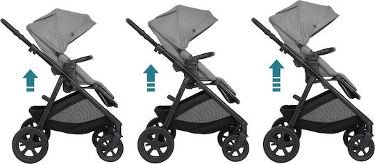 Graco Near2me Dlx Adjustable 3 in 1 Baby Stroller Suitable for Newborn Ash
