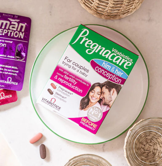 Vitabiotics Pregnacare Him & Her Conception Добавка за Бременност 60 таблетки