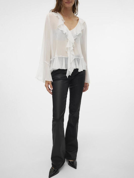 Vero Moda Γυναικείο Jean Παντελόνι Καμπάνα Mid Rise