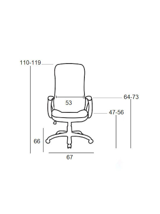 A8450 Executive Reclining Office Chair with Fixed Arms Black Zita Plus