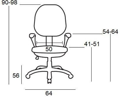 Zita Plus BS750 Scaun De Birou Negru