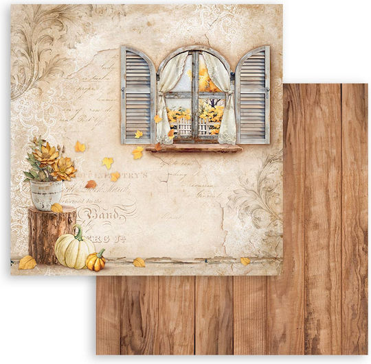 Scrapbooking-Papiere 10 Stück 20,3×20,3cm Stamperia Golden Harmony