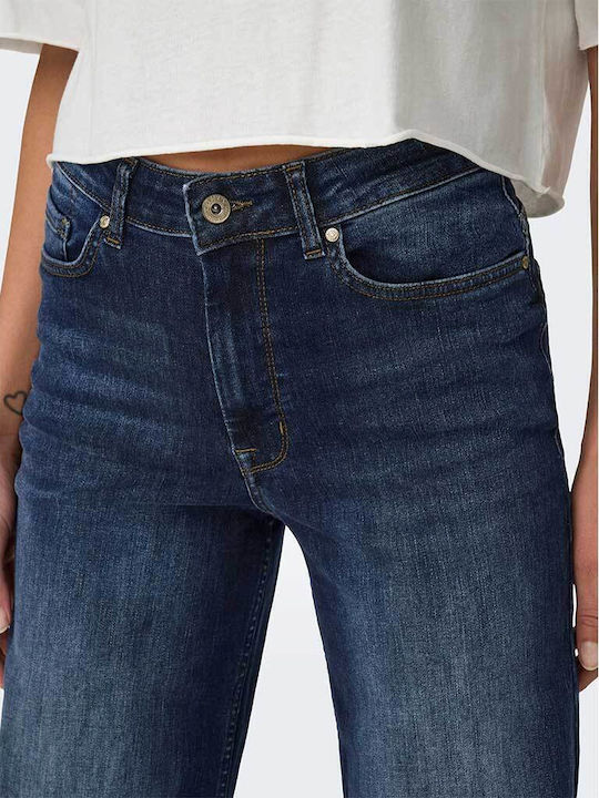 Blush Ψηλόμεσο Γυναικείο Jean Παντελόνι σε Wide Γραμμή Blush, Blue
