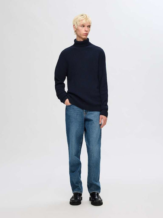 Selected Homme Long Sleeve Sweater Navy Blue