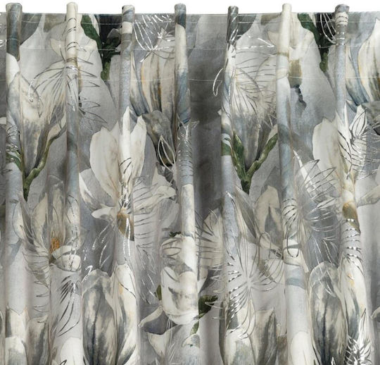 Eurofirany Vorhang mit Bleistiftfalten Sandy Gray 140x300cm