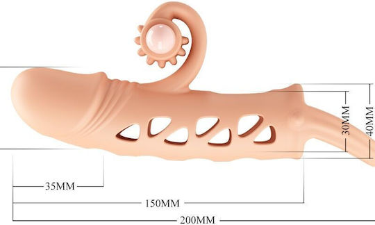 Boss Of Toys Extensie De Penis Cu Vibrație Flesh
