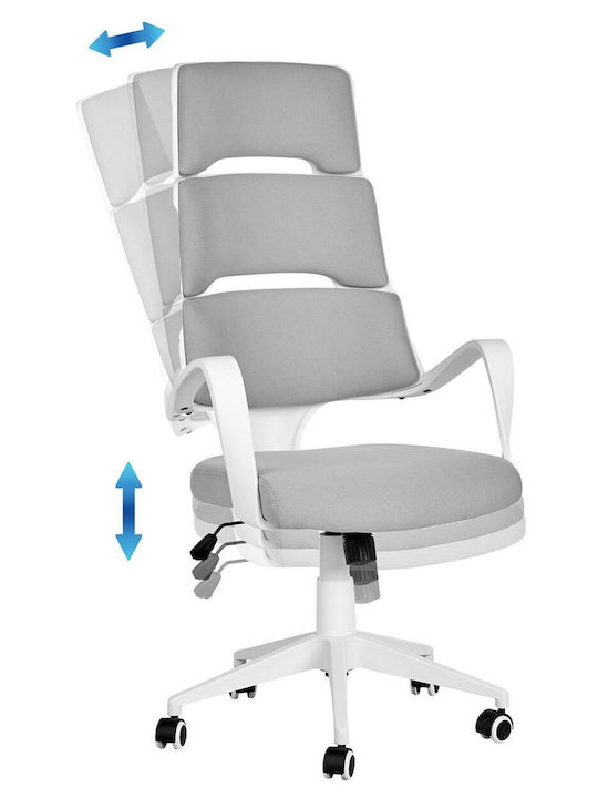 Beliani Καρέκλα Γραφείου με Μπράτσα White And Gray Beliani Καρέκλα Γραφείου με Μπράτσα White And Gray