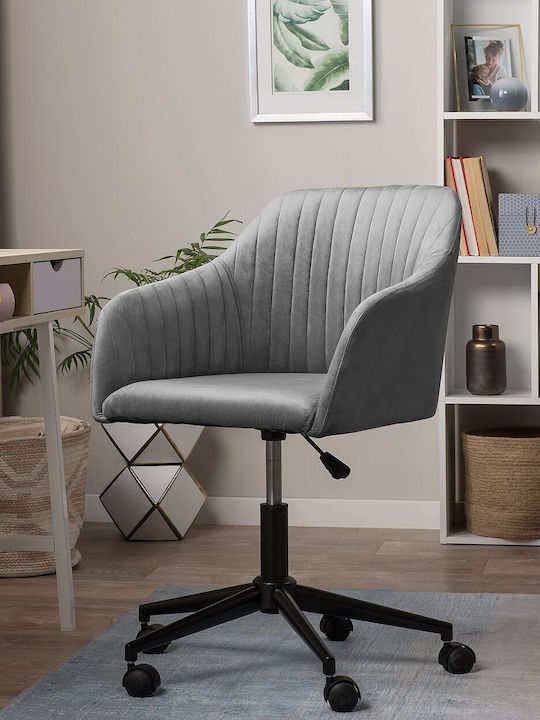 Beliani Office Chair with Arms Grey