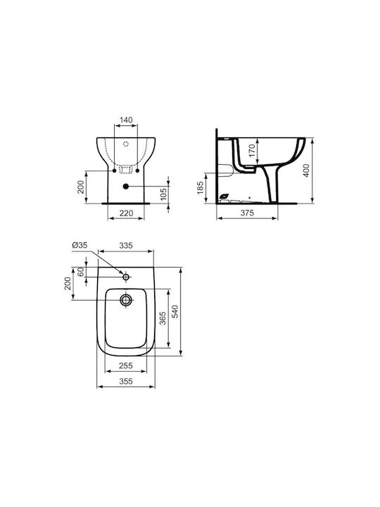 Ideal Standard I Life Μπιντέ Δαπέδου