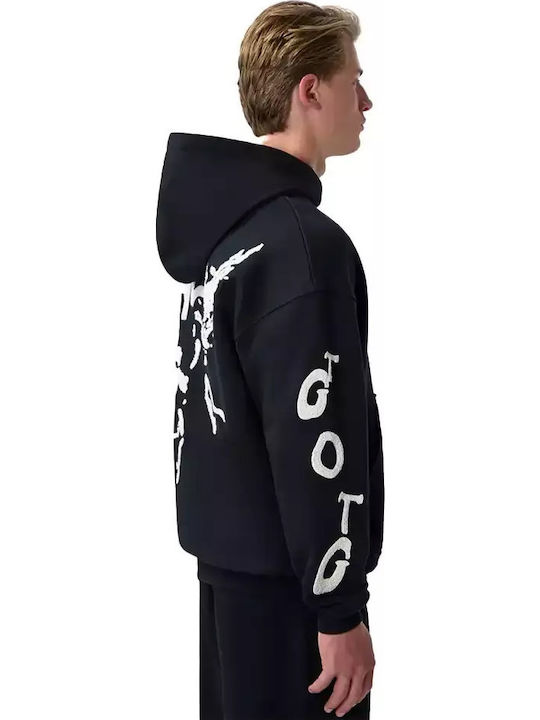 Sweatshirt mit Kapuze Jet Schwarz