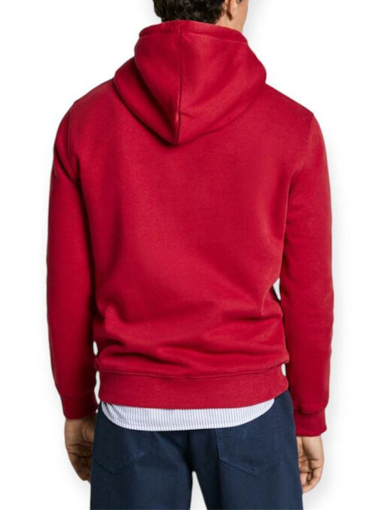 Pepe Jeans Herren Sweatshirt mit Kapuze und Taschen RED