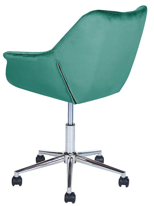 Beliani Office Chair with Fixed Arms Green