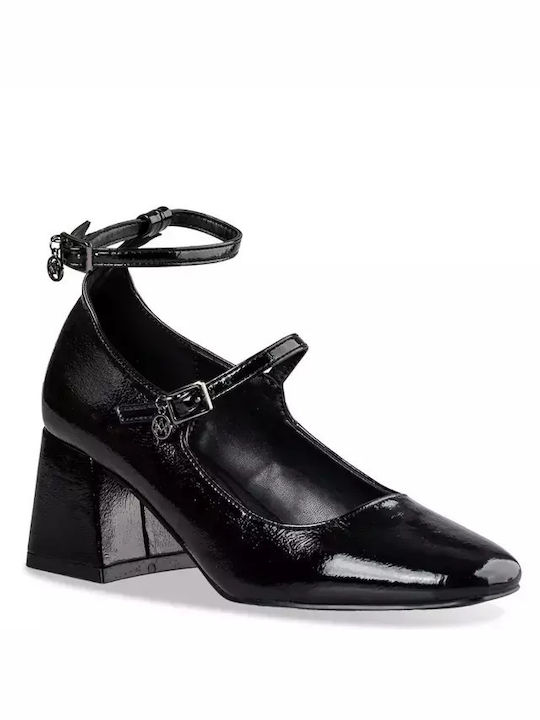 Envie Shoes Synthetic Leather Black Heels