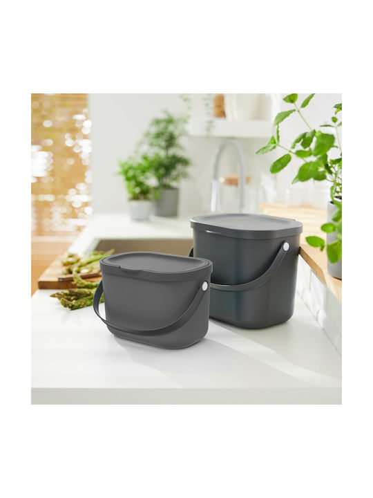 Rotho Babydesign Albula Κάδος Απορριμμάτων Πλαστικός Γκρι 3.2lt