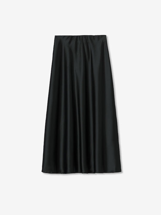 Tiffosi Leather Maxi Skirt Black