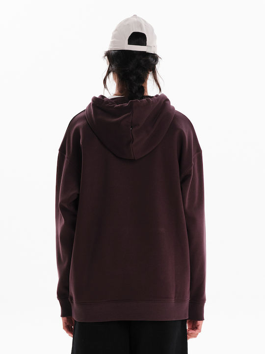 Women's Sweatshirt Hooded Burgundy